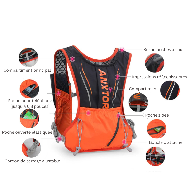 Sac Trail Running 5L Ultraléger — Sac Course avec Hydratation