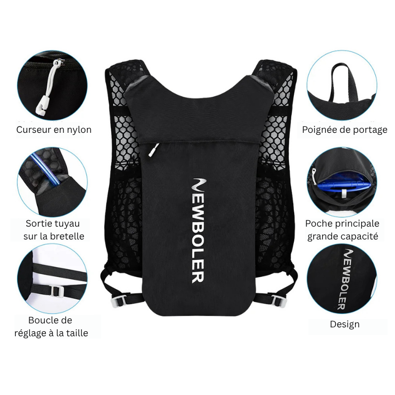 Sac Trail Running Léger — Sac Hydratation Respirant 5L