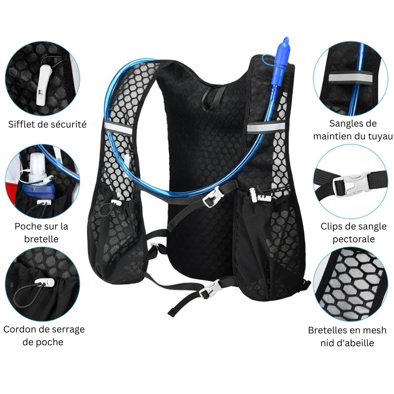 Sac Trail Running Léger — Sac Hydratation Respirant 5L