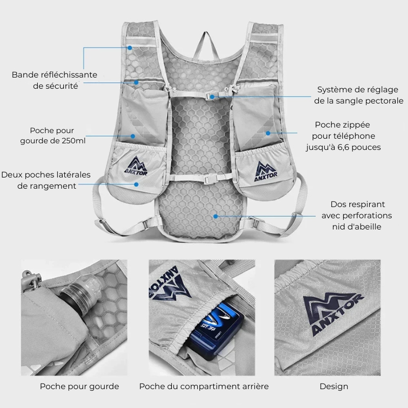 Sac Trail 5L Ultraléger — Compatible Poche à Eau 1.5L