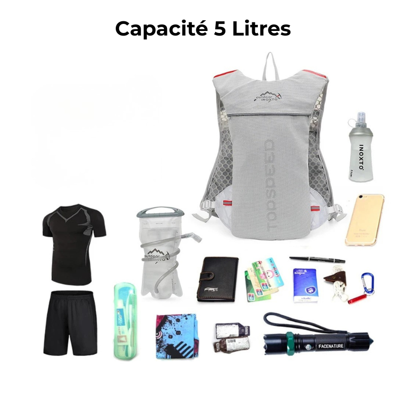 Sac Trail Running 5L Respirant — Sac Hydratation Longue Distance