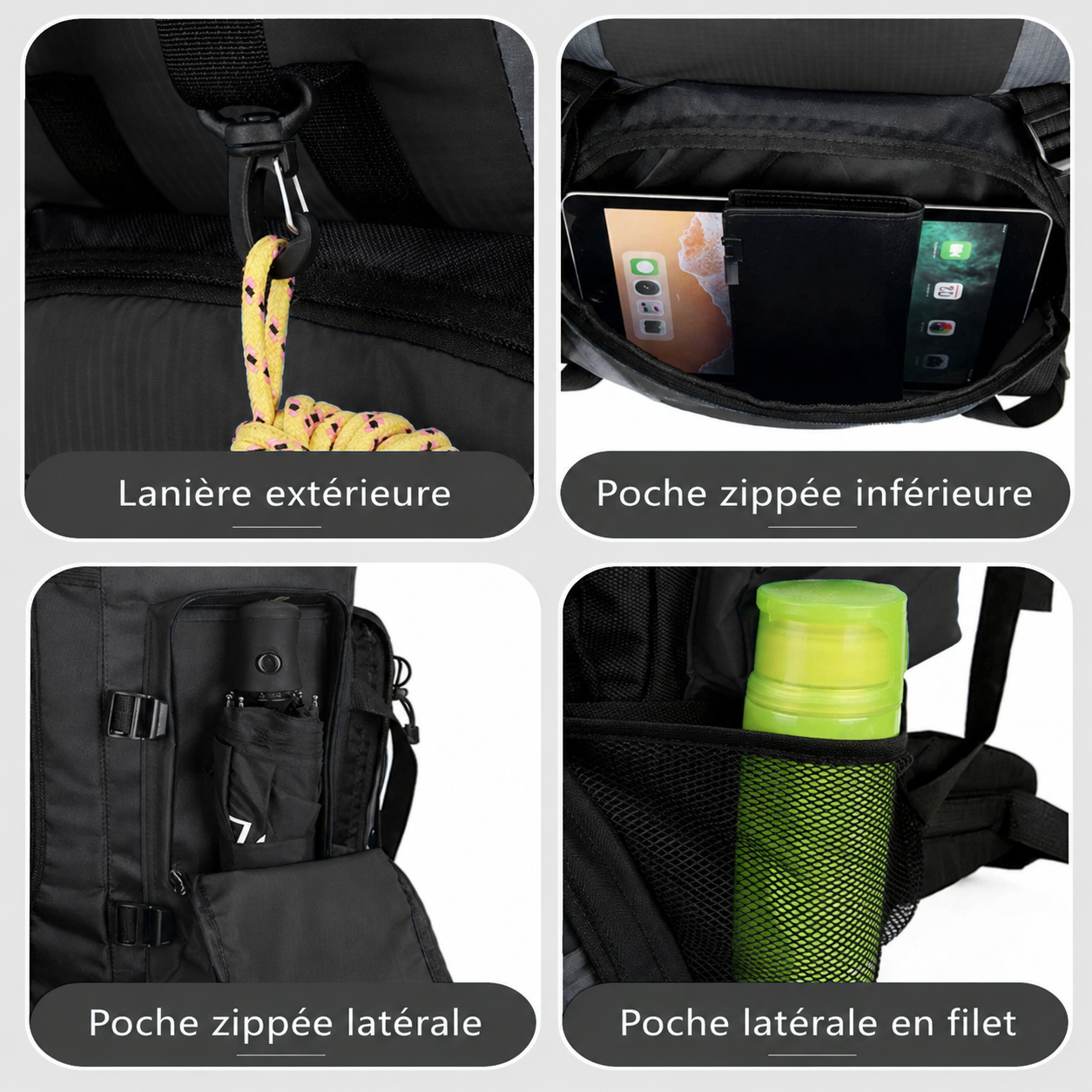 Sac à Dos Randonnée 90L — Imperméable Grande Capacité pour Trek et Expédition