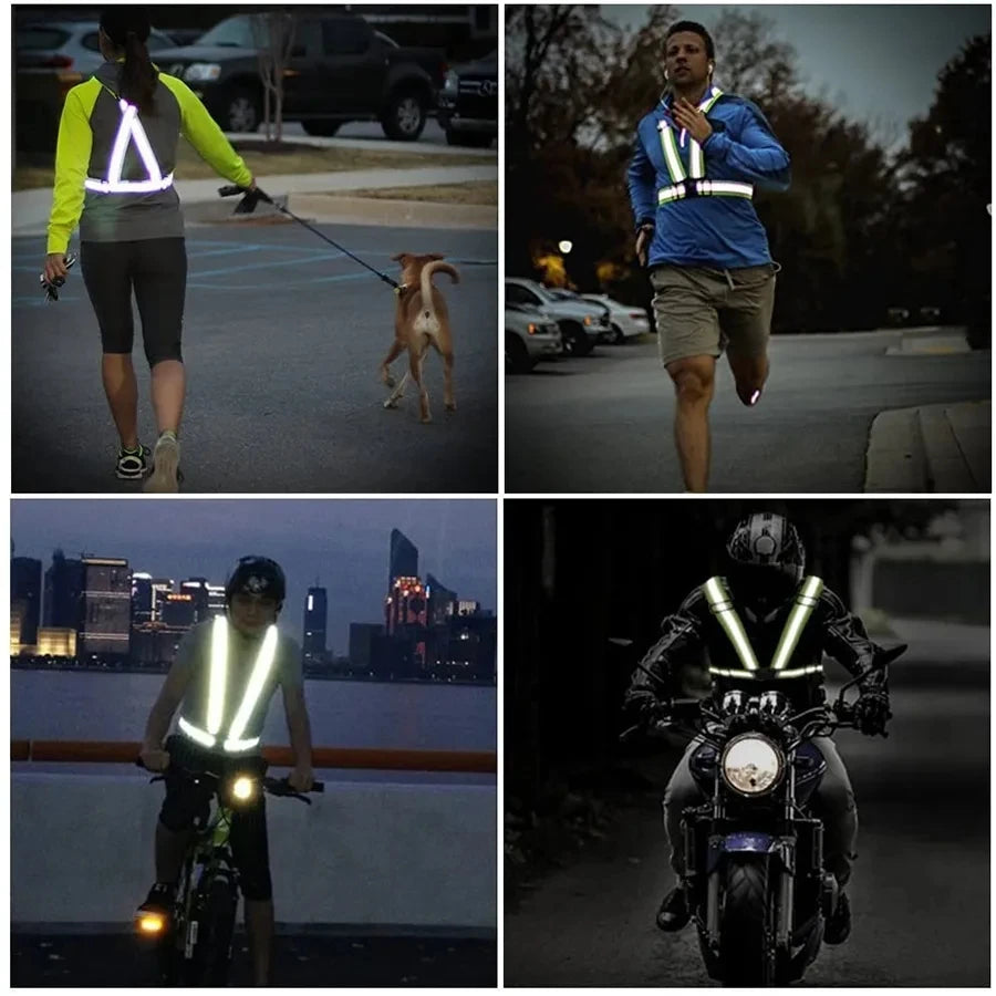 Gilet Réfléchissant Running — Haute Visibilité pour Course de Nuit