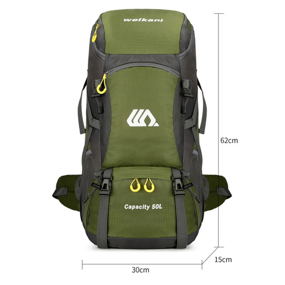 Sac à Dos Randonnée 50L — Imperméable et Respirant pour Trek et Montagne