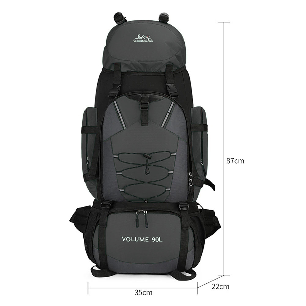 Sac à Dos Randonnée 90L — Imperméable Grande Capacité pour Trek et Expédition